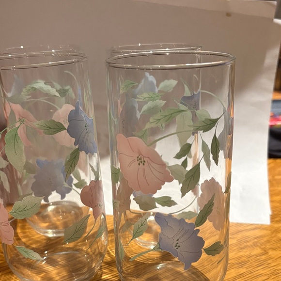 Other - Pastel Floral Glass Vases